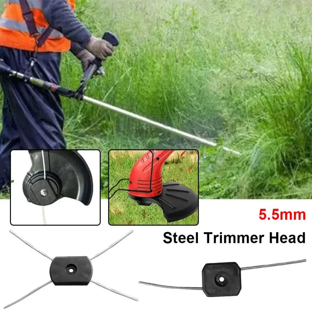 1Pcs Steel String Trimmer Head Electric Weed Eater Wire Line Head Replacement 5.5mm Weed Wacker Head for Cordless Grass Trimmers
