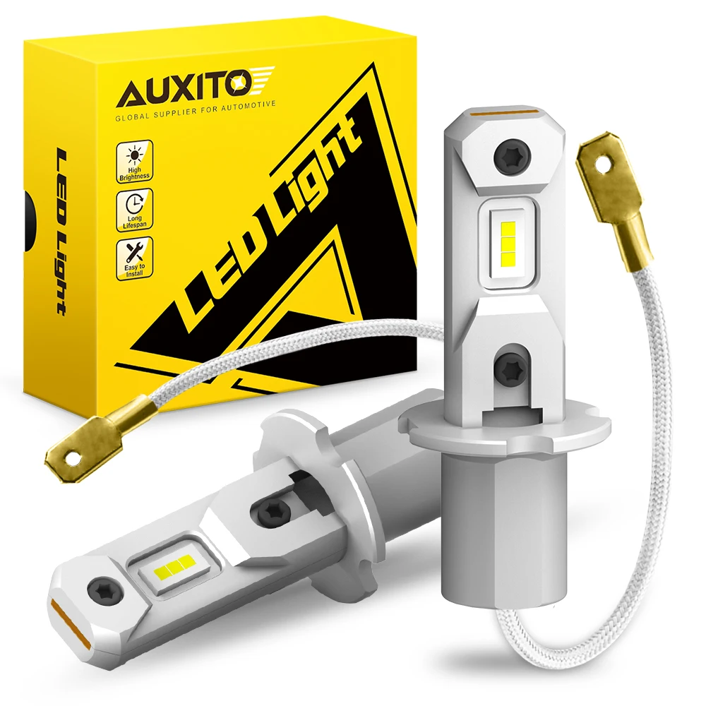 AUXITO-Lámparas LED antiniebla para coche, accesorio Canbus sin Error H3, 3000K/6500K, para Skoda Superb Opel Astra G, Alta Potencia, Neblinero,