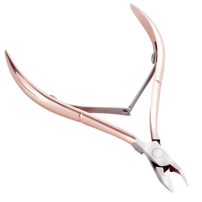 Pinzas para cutículas de acero inoxidable, tijeras para manicura de uñas, cortaúñas, producto para eliminar la piel muerta, herramientas de pedicura, 1 ud.