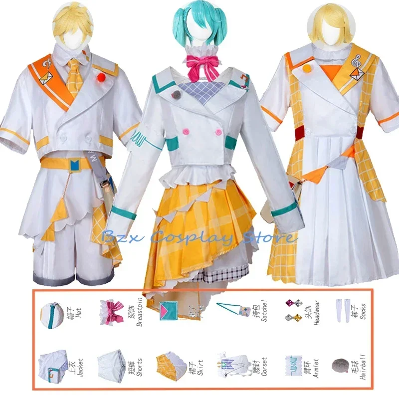 

Singer Virtual Cosplay Ren Magical Mirai Cosplay Len Costume Dress Uniform Set Anime Project Sekai Party Play Outfit for Woman