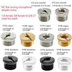 1/4 3/8 Cal do 5/8 stojak mikrofonowy elementy śrubowe konwersji do statywu stojak mikrofonowy adaptera przejściówka gwintowana mikrofonowego