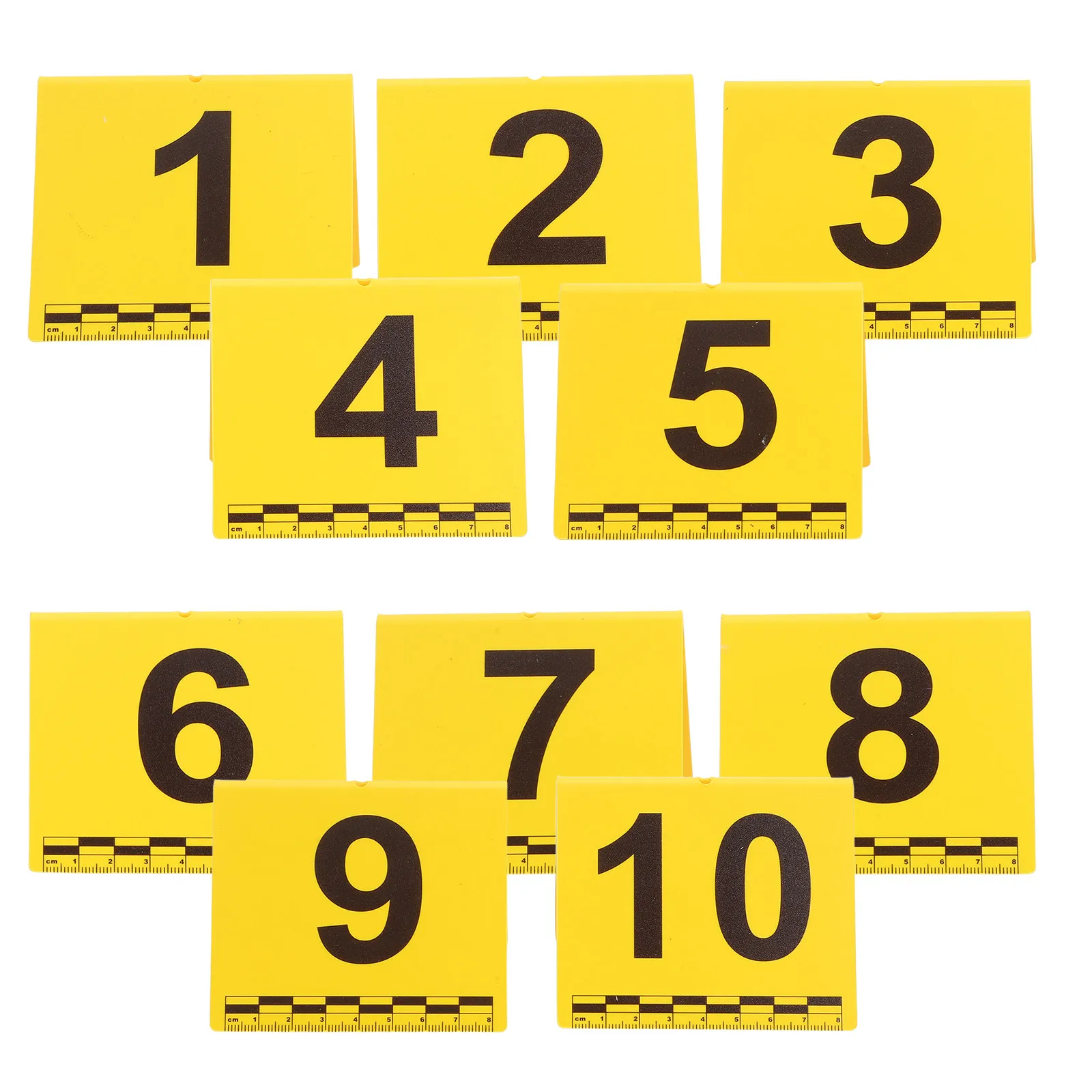Forensic Crime Scene Evidence Number Placard Weather-Resistant Evidence Identification Stand with Scale for Investigation and