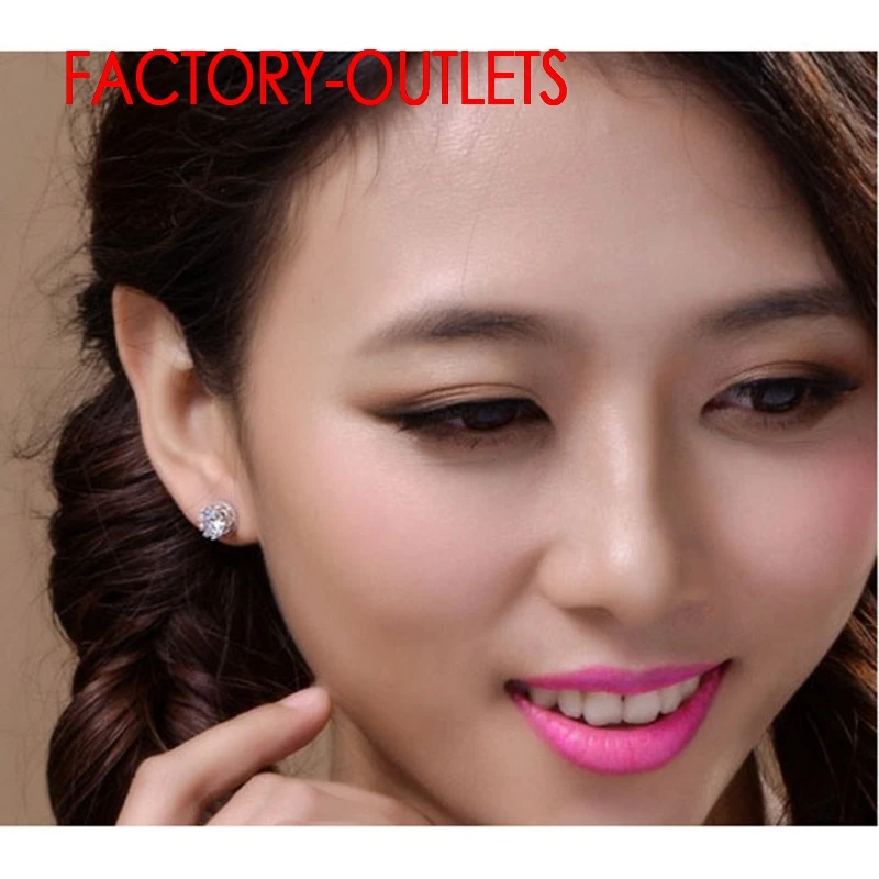 Top Sale Unisex Jewelry Austria Crystal Silver Stud Earrings 925 Sterling Silver Stud Earrings For Women Gifts Fast Shipping