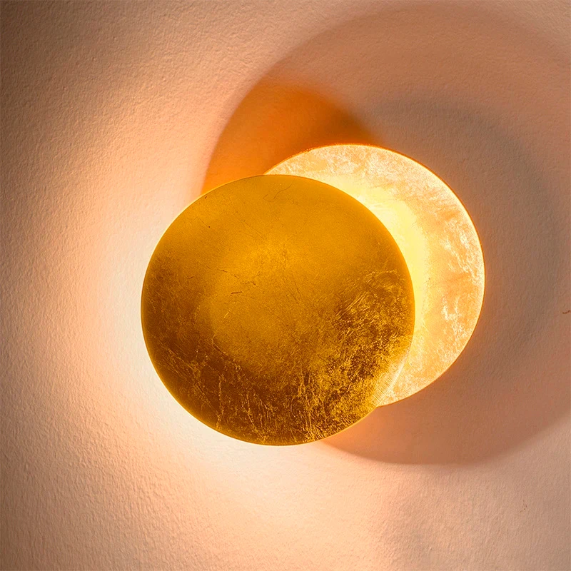 

Danish Bedroom LED Creative Moon Eclipse Wall Light Nordic Corridor Staircase Exhibition Bedhead Lighting Fixtures