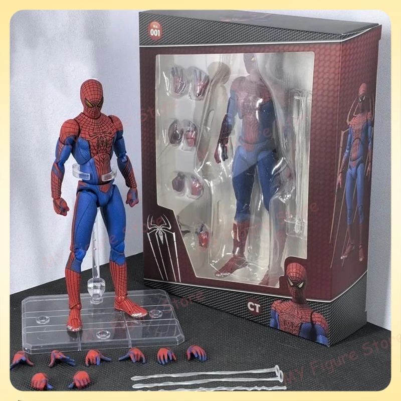 CT Toys Spiderman Mafex 001 Peter Parker Andrew Garfield Figure The Amazing Spider-Man Action Figure Shf Spiderman Toy