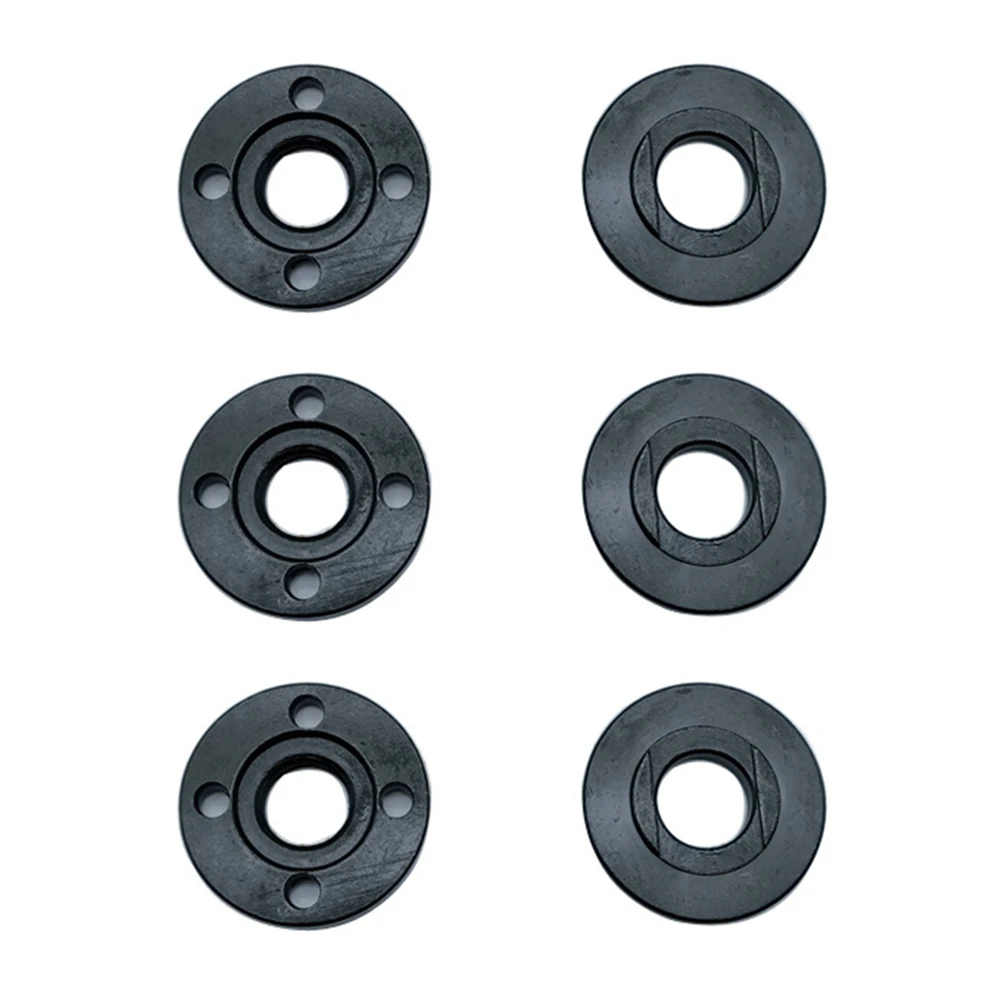 

6pcs Angle Grinder Flange Lock Nut Pressure Plate 5/8-11 For 224399-1 193465-4 224568-4 Steel 16mm Outer Diameter Power Tool