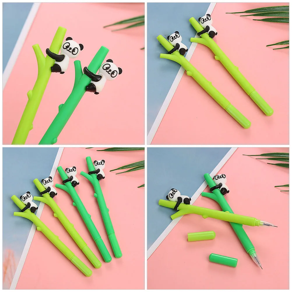 

12 Cs Tree Climbing Panda Pen Portable Gel Cartoon Shape Writing Pens Students School Supplies