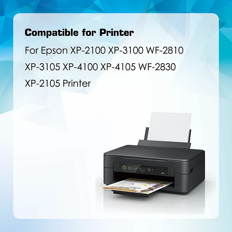 Qualicom 603XL T03A1 1SET 5PCS Compatible Ink Cartridge for Epson Expression Home XP-2100 XP-2105 XP-3100 XP-3105 WF-2810