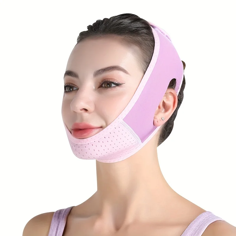 V-Shaped Face Lift Tape Facial Bandage, Soft Firming Chin Bandage V-Shaped Face Bandage, Chin Lift Mask Beauty Band Tool