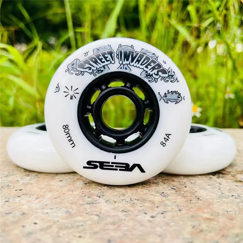 SEBA Street Invaders 84A, patines en línea, rueda de Slalom para 72 76 80 FSK, color blanco, negro, azul, rojo, verde, amarillo, 72mm, 76mm, 80mm