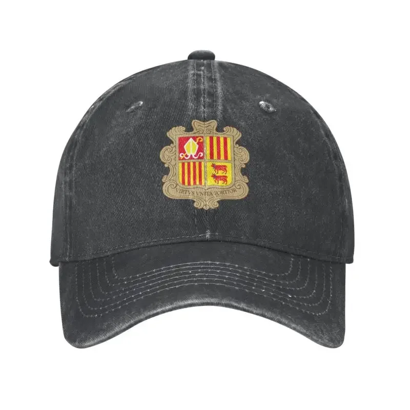 Custom Cotton Coat Of Arms Of Andorra Baseball Cap Men Women Breathable Dad Hat Sports