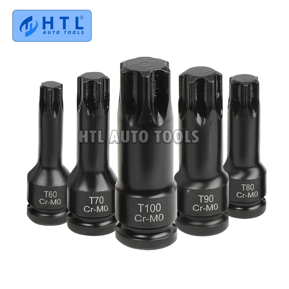 10pcs 1/2 Inch Drive Impact Torx Star Bit Socket Sets T30-T100 Socket Bits Set T30 T40 T45 T50 T55 T60 T70 T80 T90 T100