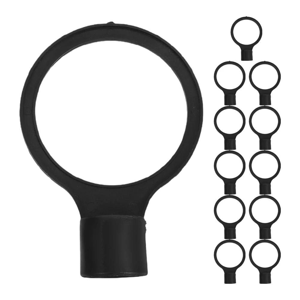 Conector de cono de seguridad, eslabón de cadena, conos de tráfico de plástico, aislamiento de conducción, muelle, conectores negros de calle, barrera de estacionamiento, 12 Uds.