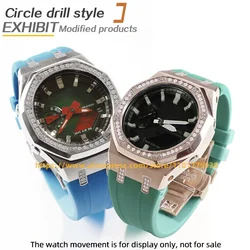 New Ga 2100 Frosted Stainless Steel Case Strap for CasiOak GA-2100 GA2100 GA-B2100Replacement Accessory Set
