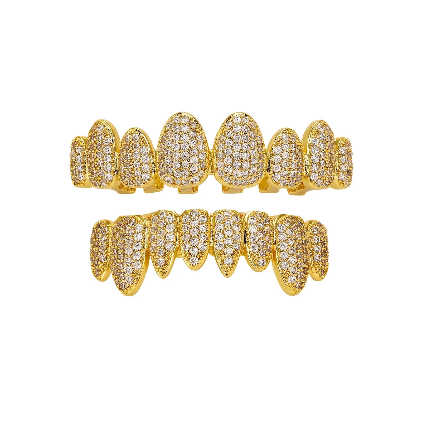 GH278-S Xukim Jewelry Drop Ship Factory direct sales Hip Hop Vampire Grillz Dental Jewelry Silver Gold Color Grillz