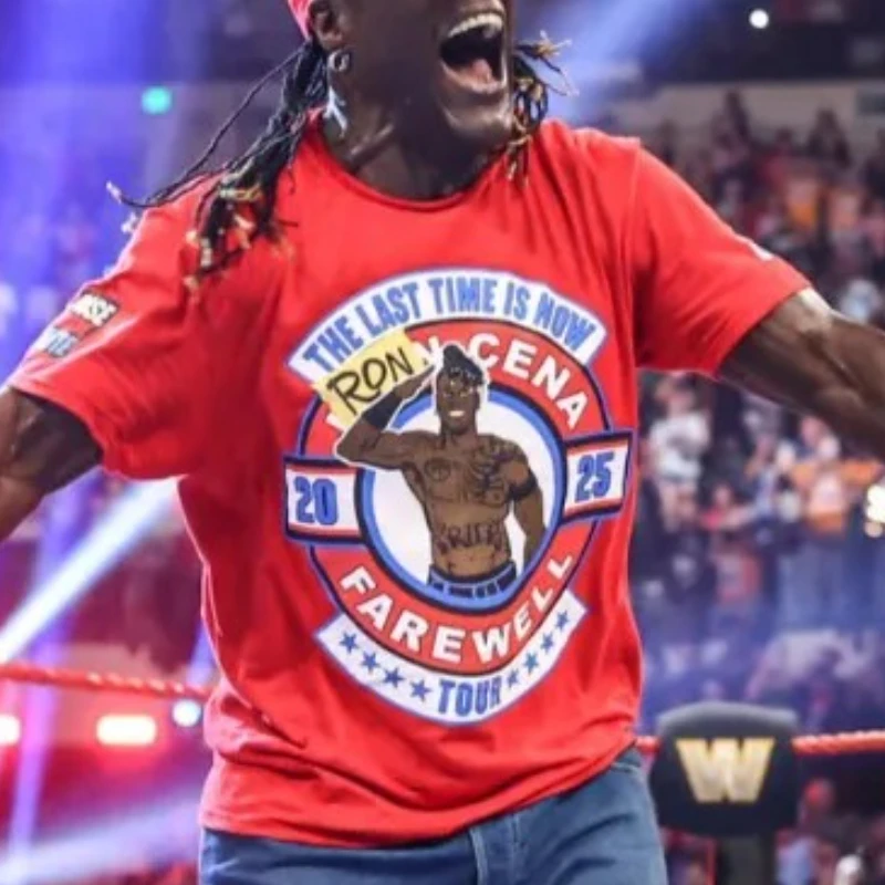 R-Truth ملحمة جون سينا غير شخصية ليلة السبت الحدث الرئيسي Wwe المصارعة القطن التي شيرت الرجال الملابس الجرافيك تي شيرت