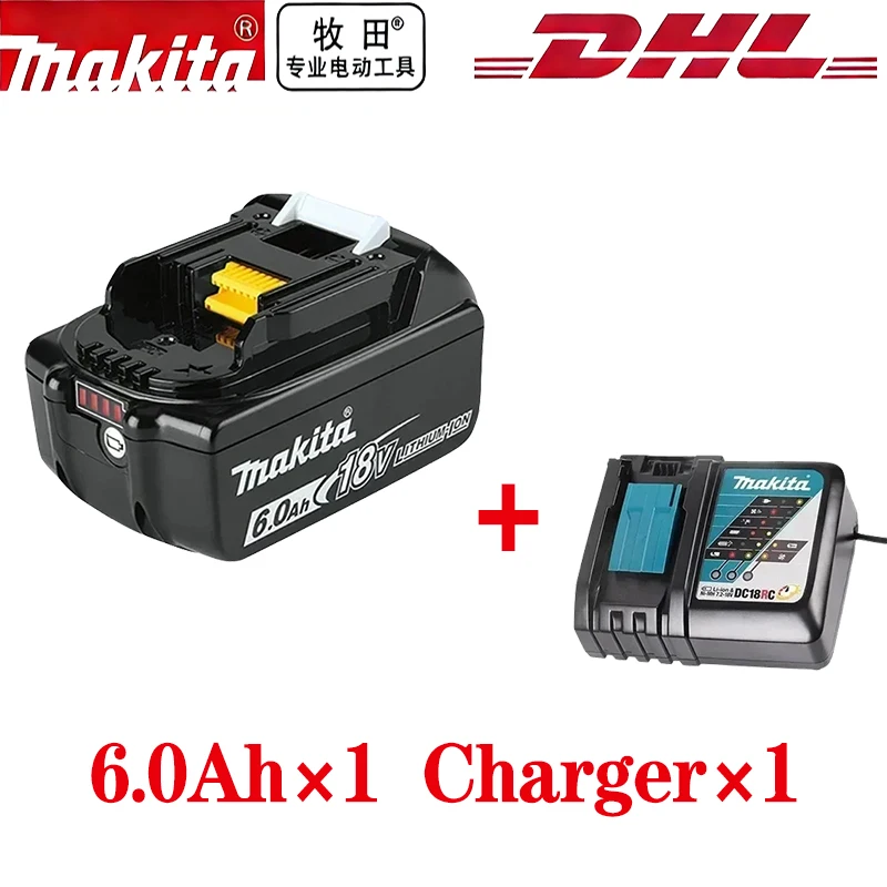 NIEUWE 2026 Originele 18V Makita 5.0Ah 6.0Ah Makita Batterij Vervangende Lithium Batterij BL1840 BL1850B BL1850 BL1860