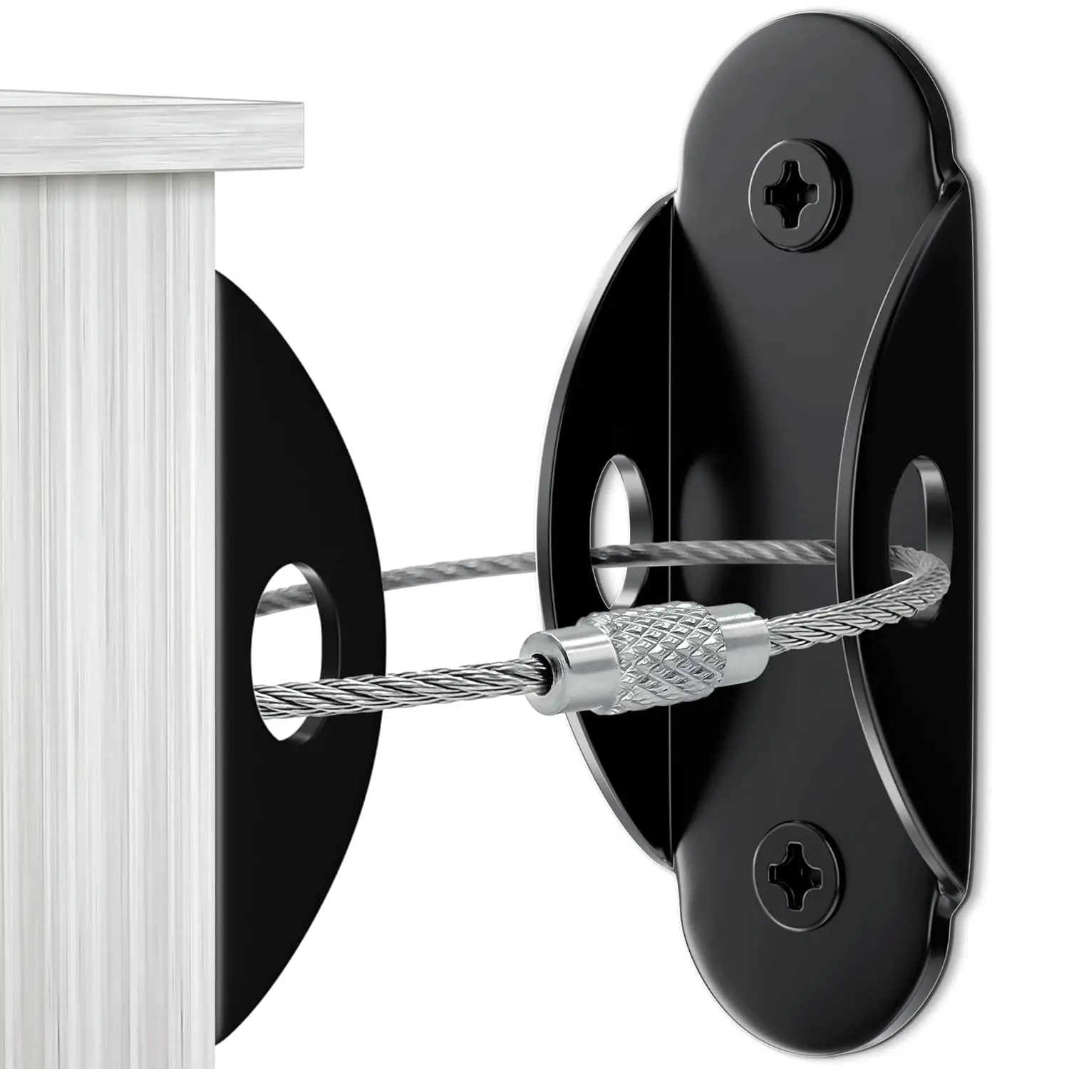 

6 Sets Anti Tip Furniture Wall Anchors for Baby Proofing, Secure Dresser Bookcase to Wall, Earthquake Safety Straps for Kids