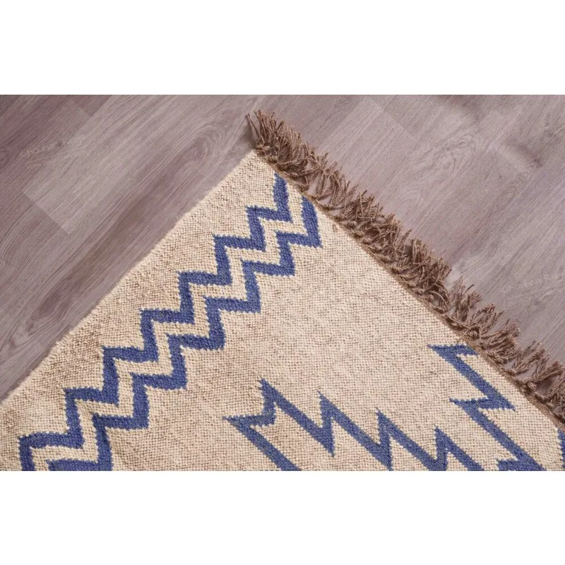 Handwoven Wool Jute Area RugIndoor/ Outdoor RugLarge Dhurrie Rug Living Room