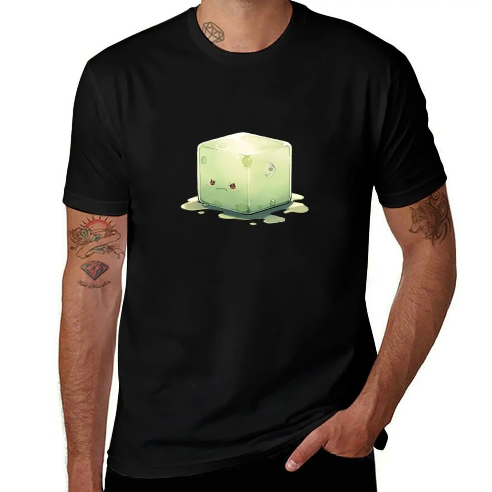 Grumpy Gelatinous Cube cuteAF T-Shirt Anti-Pilling Casual T-Shirt