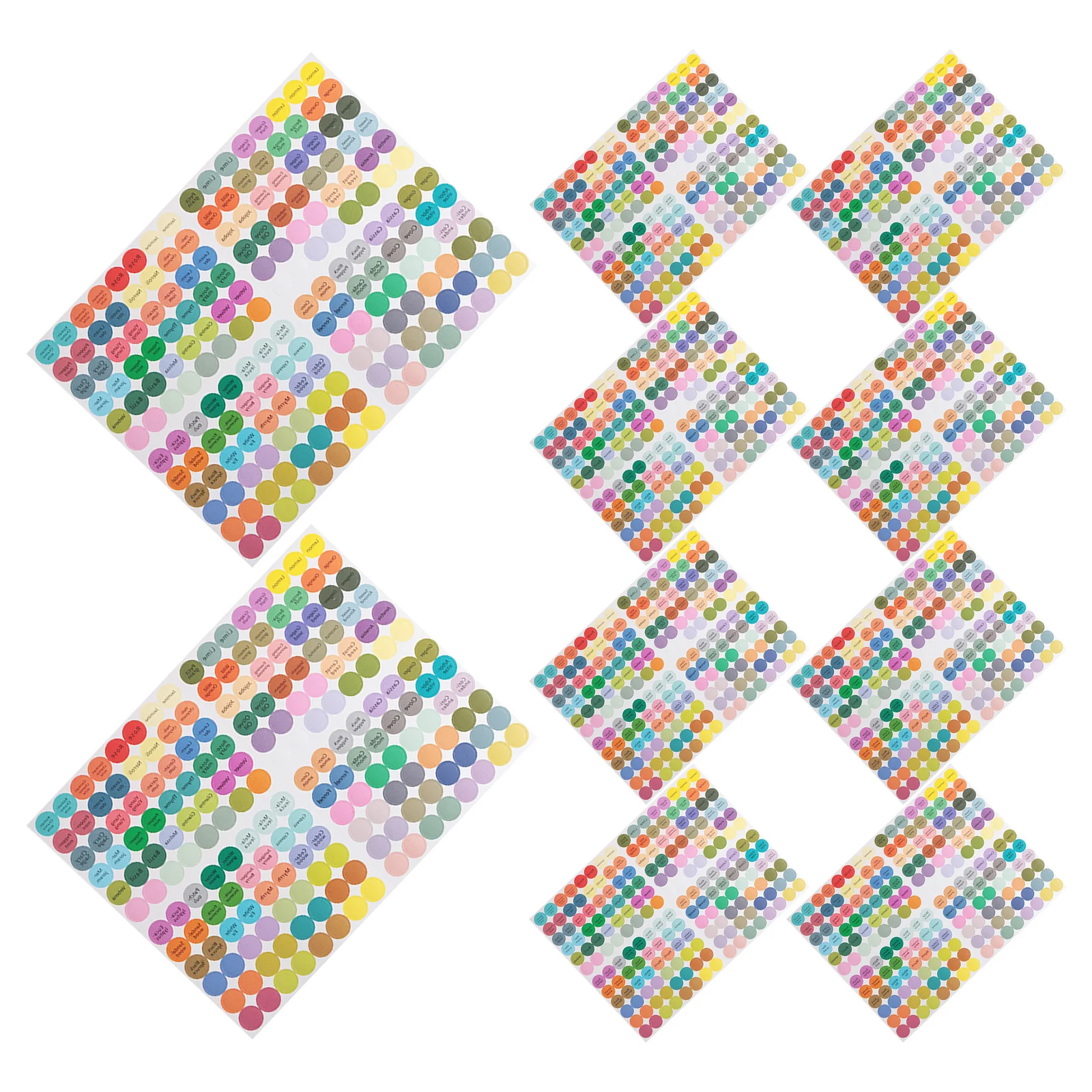 10Pcs Stickers for Jar Adhesive Bottle Label Round Canning Label Set Oil Bottle Decals Packaging Labels Kitchen Seasoning