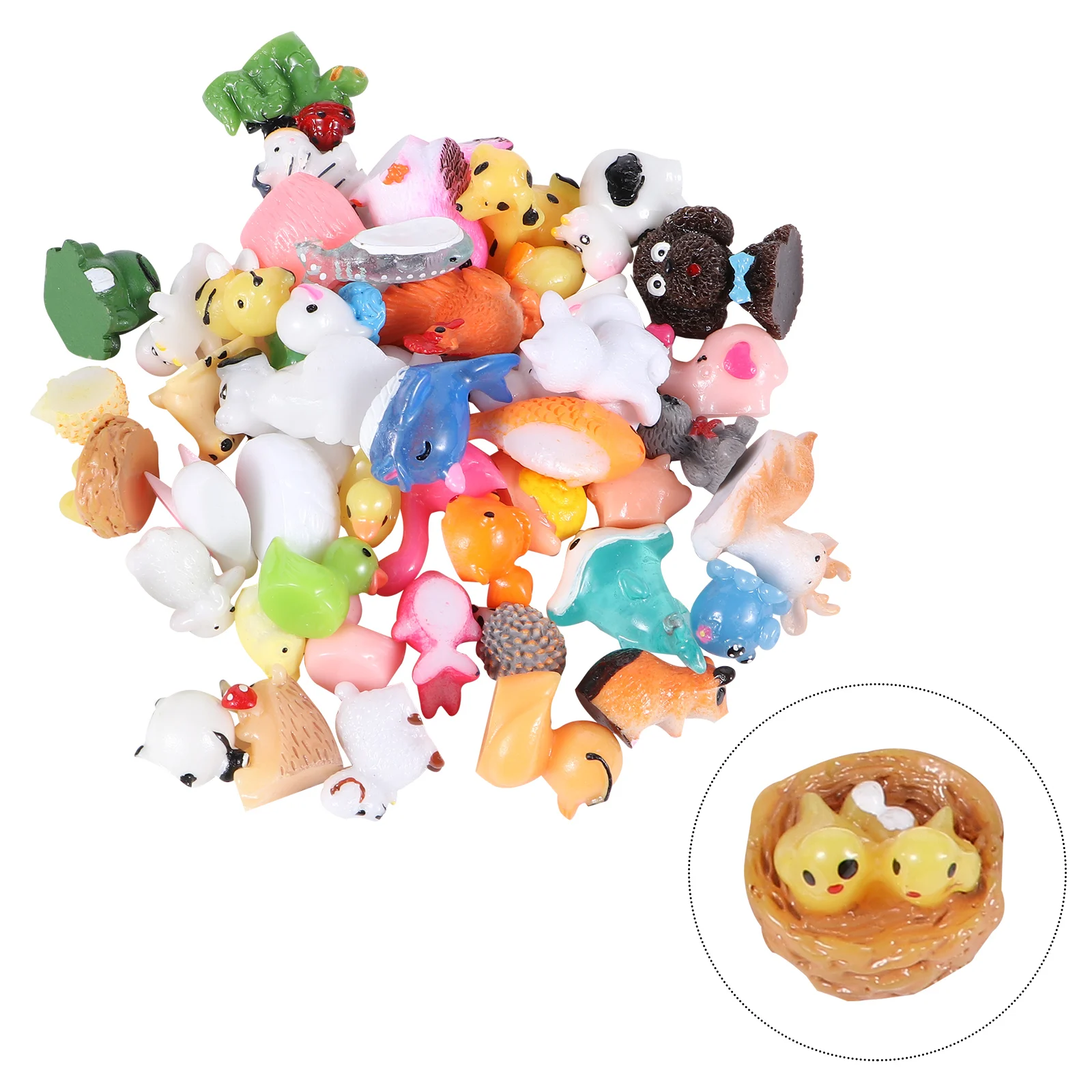 

50pcs Accessories Resin Craft Micro Landscape Decor Statue Mini Plant Cartoon Ornament Garden Decoration Durable