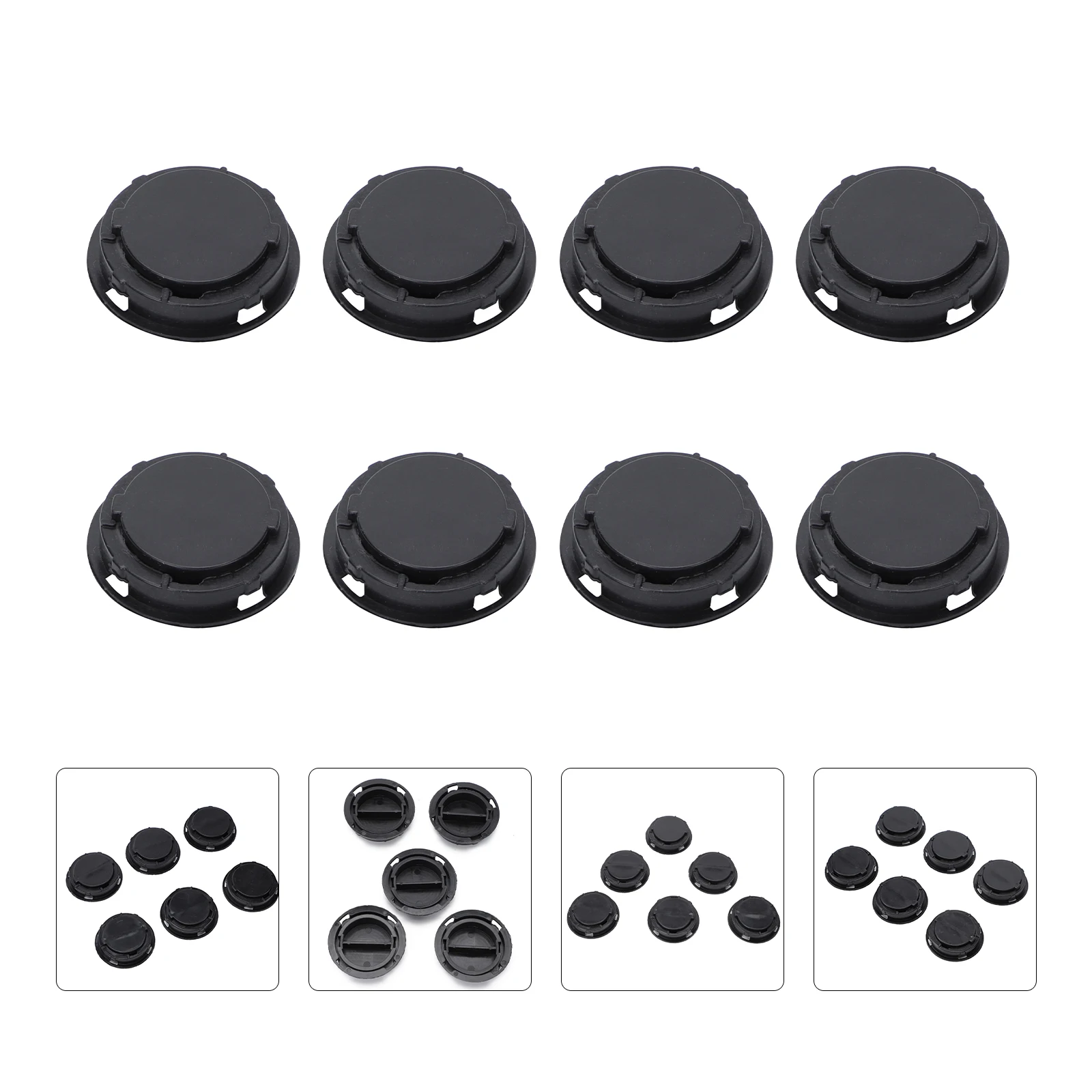 

50Pcs Piggy Bank Closure Stoppers Plastic Bottom Plugs Black Durable Saving Box Round Covers for Plaster