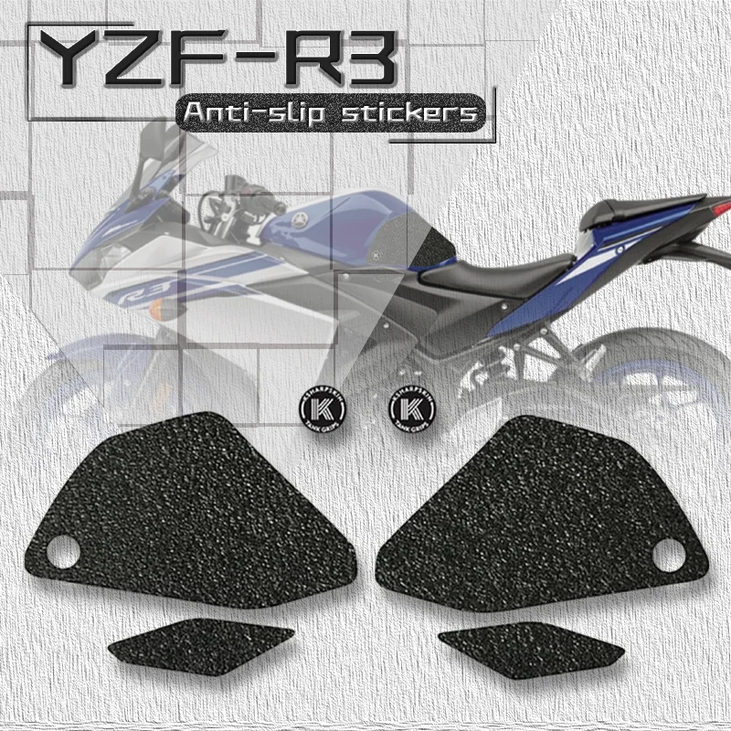 

For YAMAHA YZF-R3 YZF-R25 YZF R3 R25 15-18 Motorcycle Fuel Tank Pad Protection Stickers Tank Grip Side Knee Grip Traction Decals