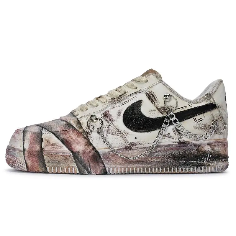 

[Custom Male battle damage medical officer]Nike Air Force 1 811 Manufacture War-Damaged Medical Officer Low-Top Skateboard Sh
