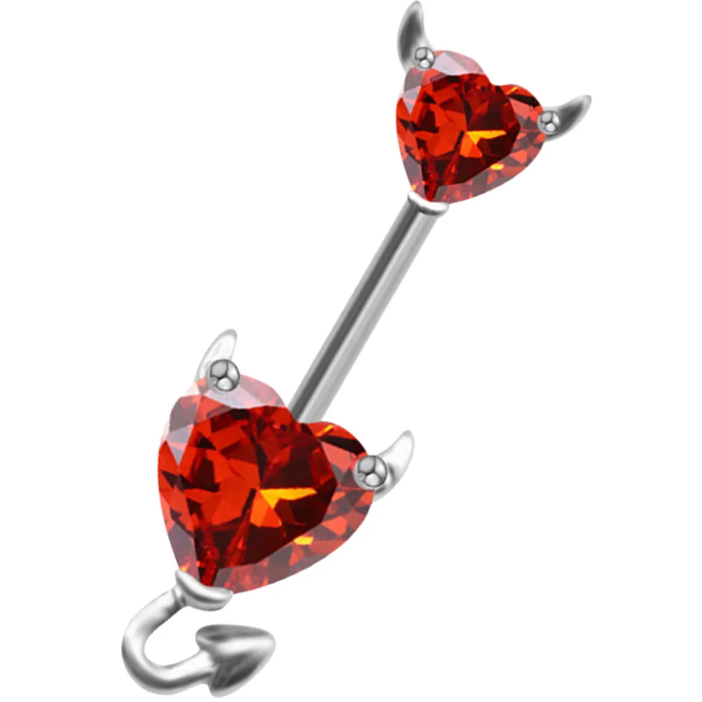 Cool Navel Belly Ring Zircon Stone Women's Piercing Jewelry Rust Proof Deformation Resistant Chic Body Accessory Gift Idea