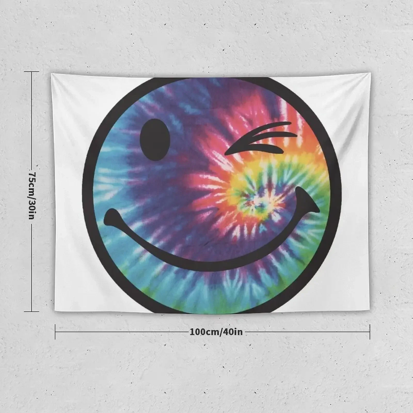 Tie Dye Wink Tapestry On The Wall Things To The Room Wallpapers Home Decor Tapestry