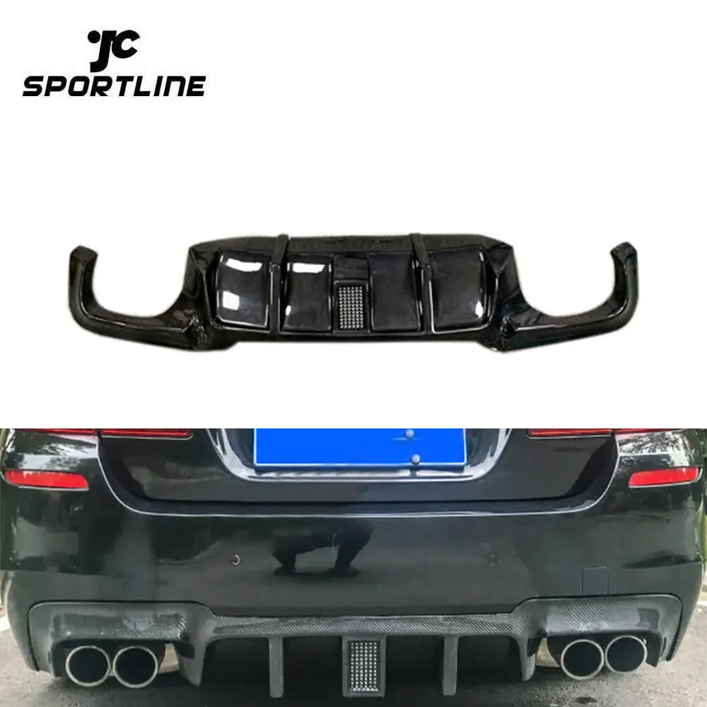

JCSportline Carbon Fiber F10 M Sport Diffuser Lip For BMW F10 M-Tech M Sport Bumper 535i 550i 2010-2016