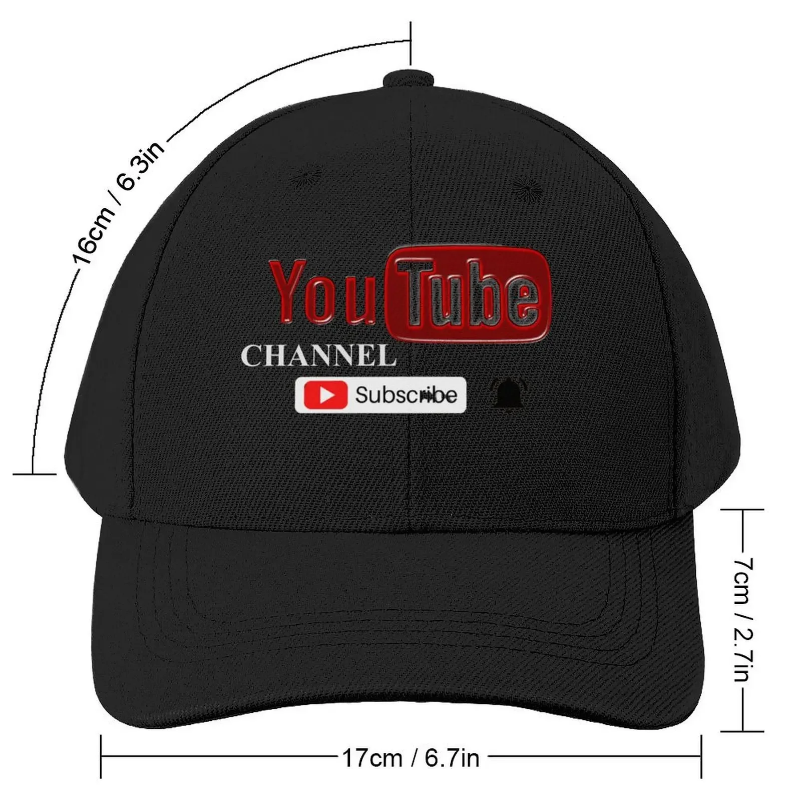 YOU TUBE CHANNEL SUBSCRIBE Baseball Cap Big Size Hat Sports Cap Mountaineering dad hat Men's Hats Women's