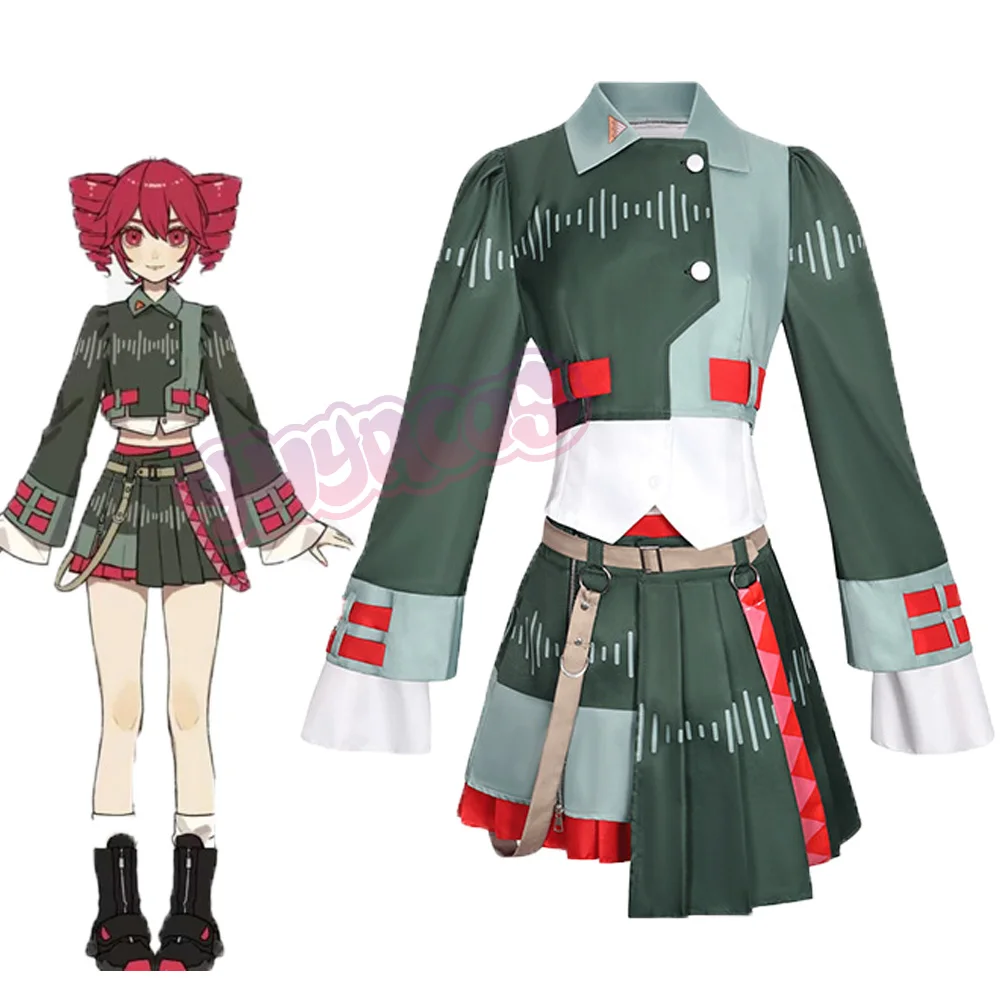 

Kasane Teto Cosplay Voicepeakk Uniform Mikuu Anime Diva Singer Women Cute Red Ponytail Girls Teto Costume Halloween Stage Outfit