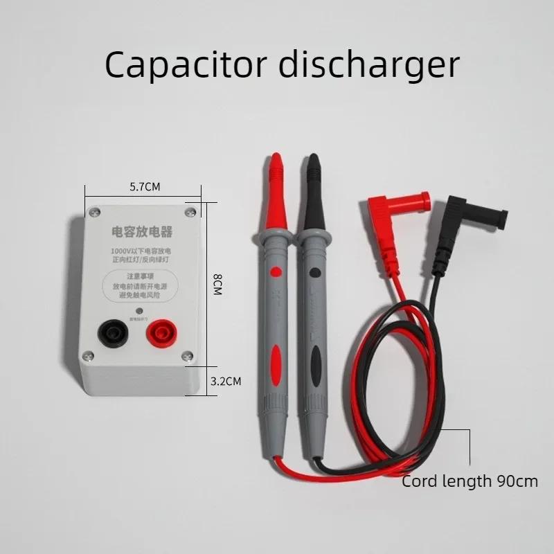 1000V Capacitor Discharge Device LED Light Discharger Pen High Voltage Rapid Discharge Tool Electronic Repair Tool Accessories