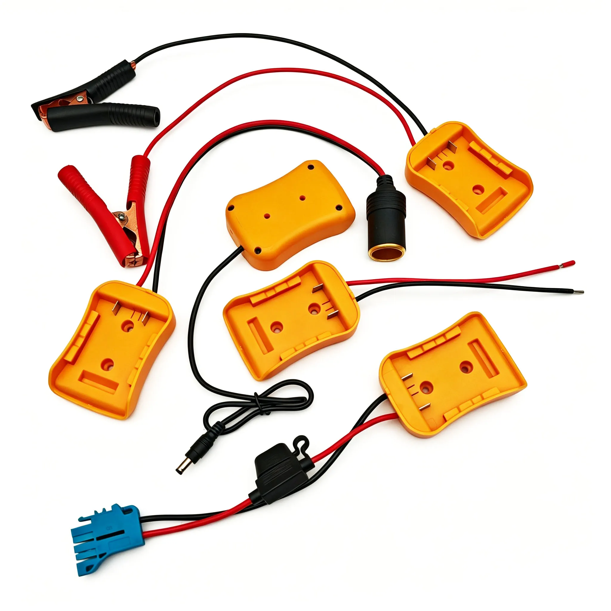 Tool Parts For DeWALT 18V Lithium Battery 20V External Power Supply Mount DIY Connector Adapter Dock Holder Wire DC Car Lighter