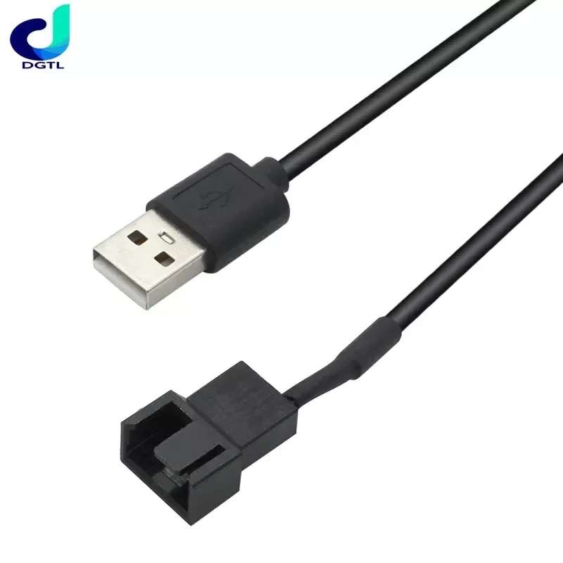 

1Pc 5V 30cm 3/4 Pin Computer PC Fan Power Cable Connector Adapter Connect 3pin Or 4pin Fan To USB Adapter Cables