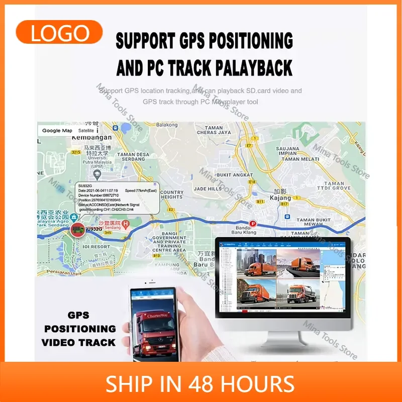 8 Channel HDD MDVR 4G WiFi Mobile Digital Video Recorder for Truck Bus Taxi, Support 4TB HDD Real-time Tracking CMSV6