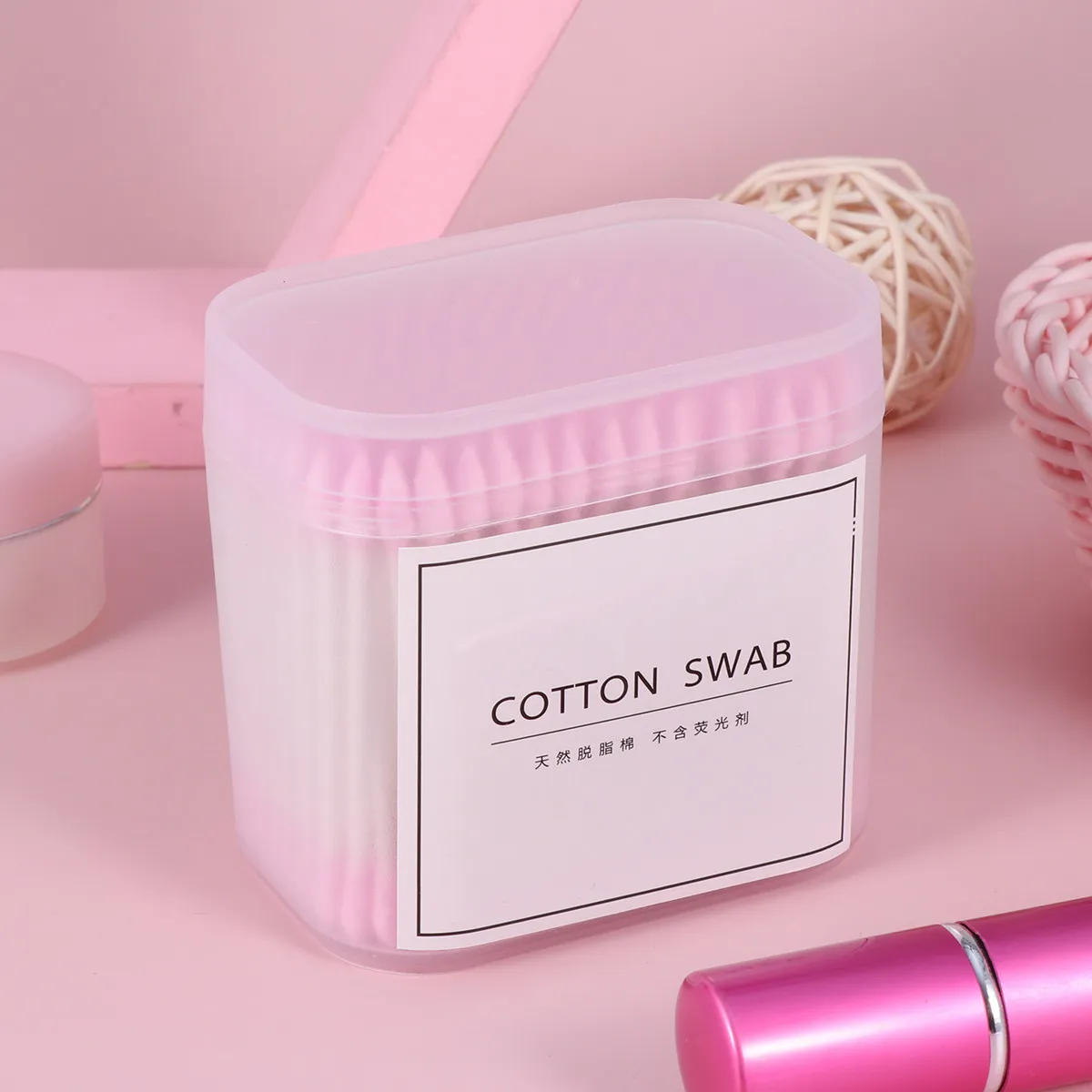 2Packs Cotton Buds Double Head Makeup Cotton Swabs Compact Tip Disposable Cleaning Tool Multipurpose Beauty Accessories Ear