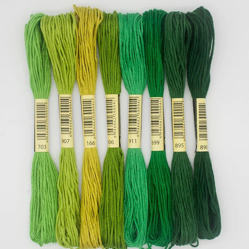 

Cross Stitch Thread The Unique Style 8 Cross Stitch Cotton Embroidery Thread Dofferent Gradient Color Floss Sewing Skeins Craft