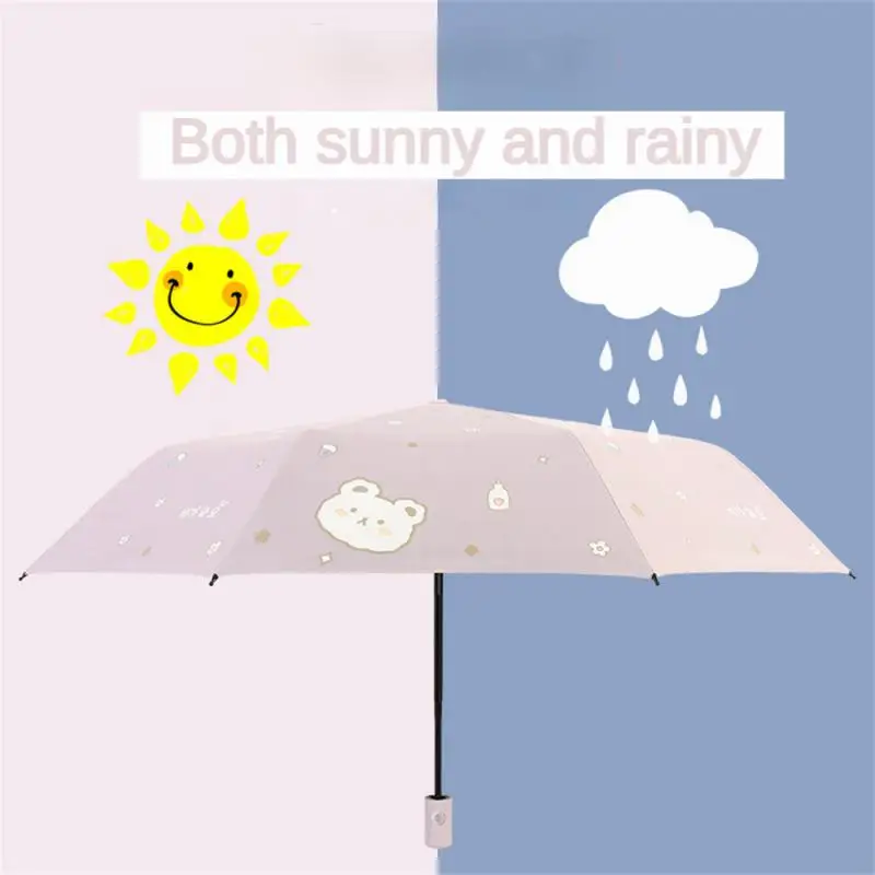 Lightweight 3-stage Automatic Umbrella Waterproof Fully Automatic Umbrella Folding Mini Elementary School Children Sun Parasol