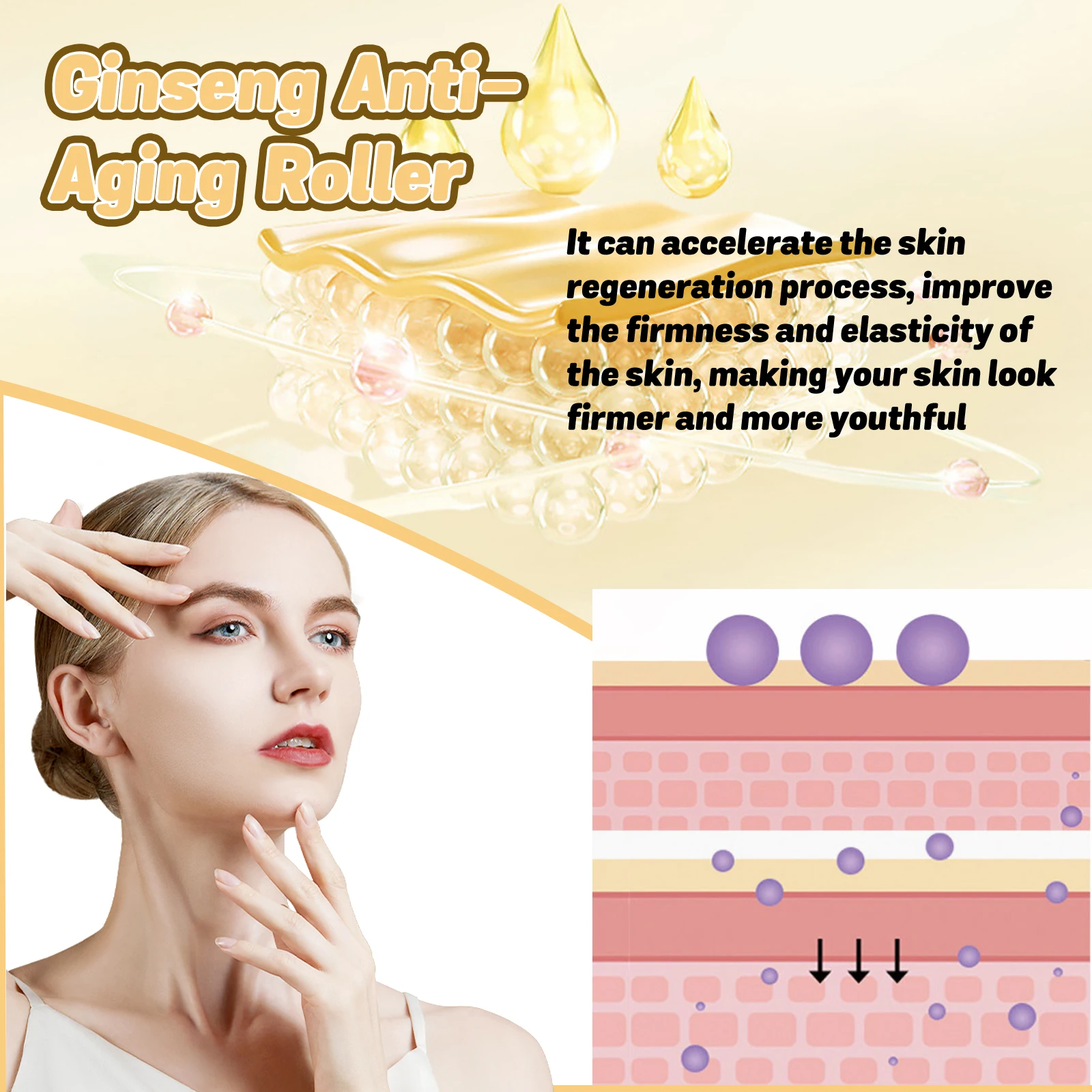 Tightening Serum Roller Anti Aging Fade Fine Lines Reduce Swelling Remove Wrinkle Prevent Sagging Hydrating Lifting Face Essence