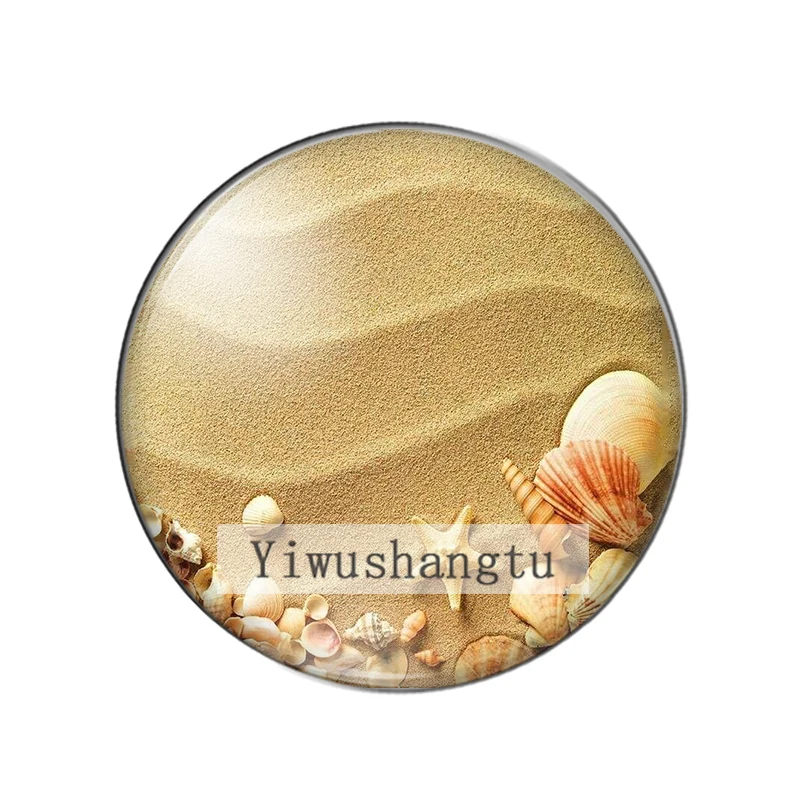 Cute Starfish Shell Art marine animal Paintings 12mm/18mm/20mm/25mm Round photo glass cabochon demo flat back Making findings