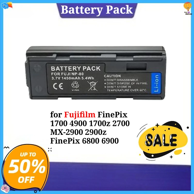 

NP-80 1450mAh battery for KODAK DC4800 Zoom battery for Fujifilm FinePix 1700 4900 1700z 2700 MX-2900 2900z FinePix 6800 6900