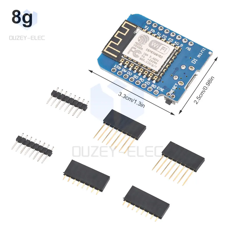 

D1 Mini ESP8266 ESP-12F WiFi Development Board CH340G 6 PIN Based on ESP8266 5V 1A Switching Power Supply