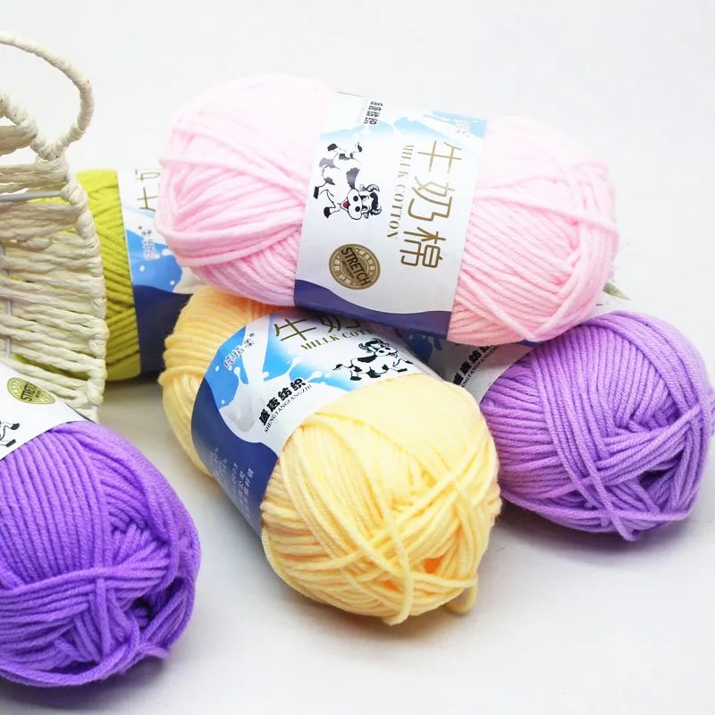 

10PCS High Quality Soft Warm DIY Milk Cotton Threads Baby Wool For Hand Knitting Crochet Yarn Wholesale Price 500g/Lot