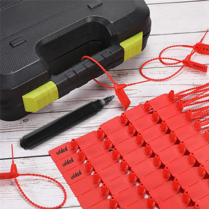 AED7-2000 pièces joint en plastique inviolable extincteur étiquette joint numéro de sécurité collier à fermeture éclair 250Mm de longueur