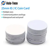 100 Uds 125KHz/13,56 MHz RFID moneda tarjeta TK4100/M1 Mini etiqueta adhesiva Rfid NFC llave inteligente para Control de acceso asistencia DIY