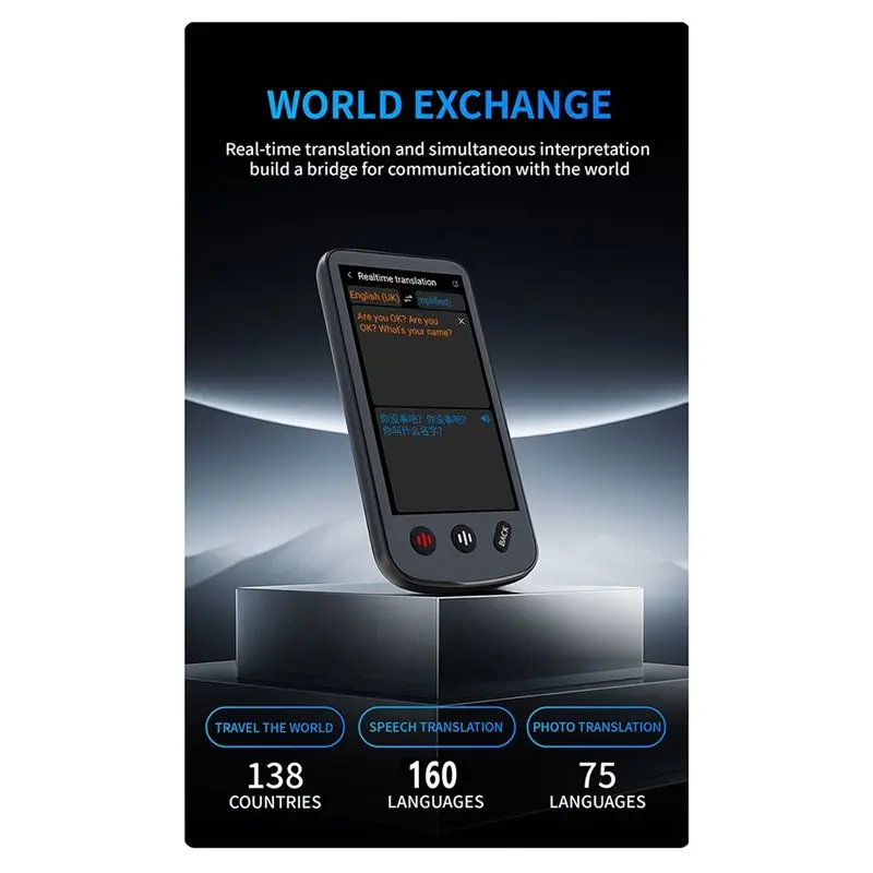 

CJSD-Travel Translator AI Language Translator Voice Photo Translate 4G WIFI AI Online Offline Translation Simultaneous Interpret