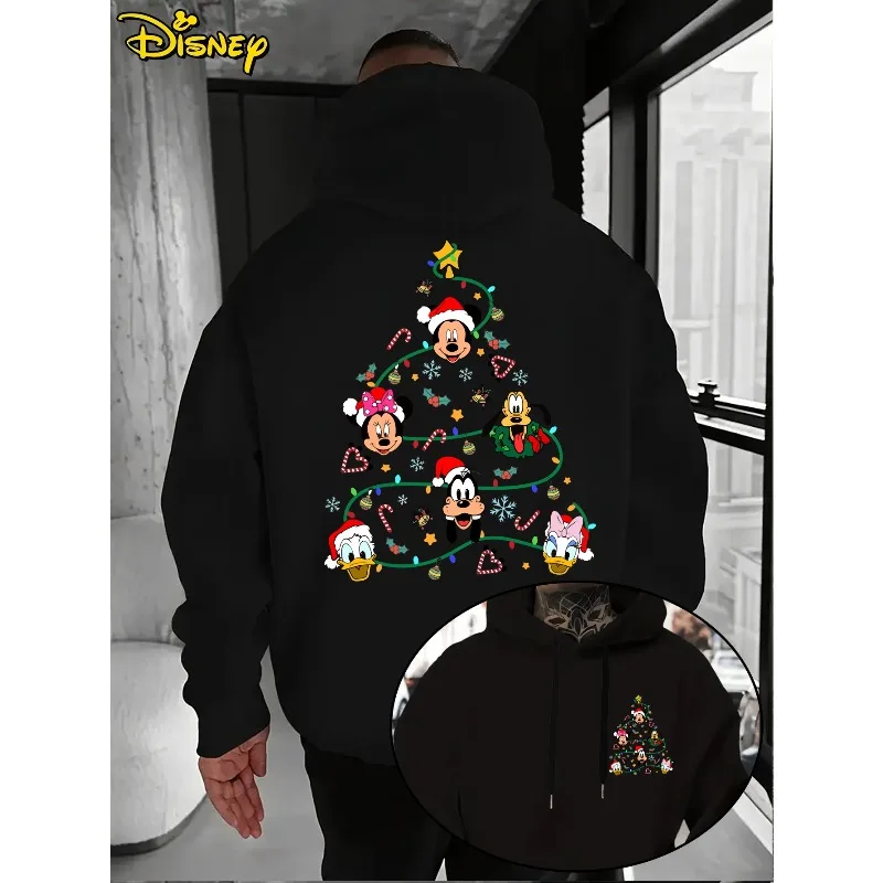 

Disney Mickey Christmas Men's Hoodie Autumn/Winter New Coat Retro Men's and Women's Couple Street Top